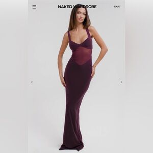 Naked Wardrobe Plum Maxi Dress
